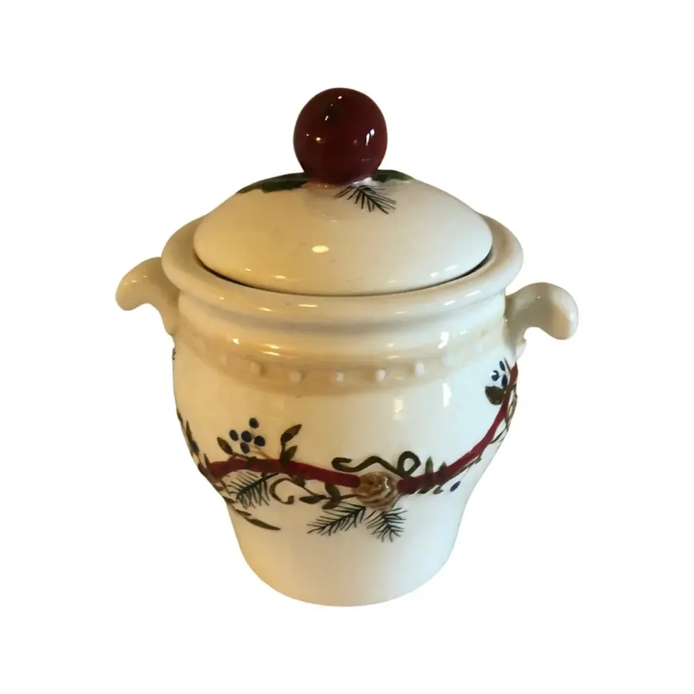 Bella Casa by Ganz, Christmas fruit & birds, Tea Set